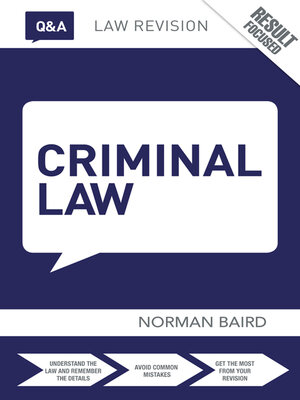 cover image of Q&A Criminal Law